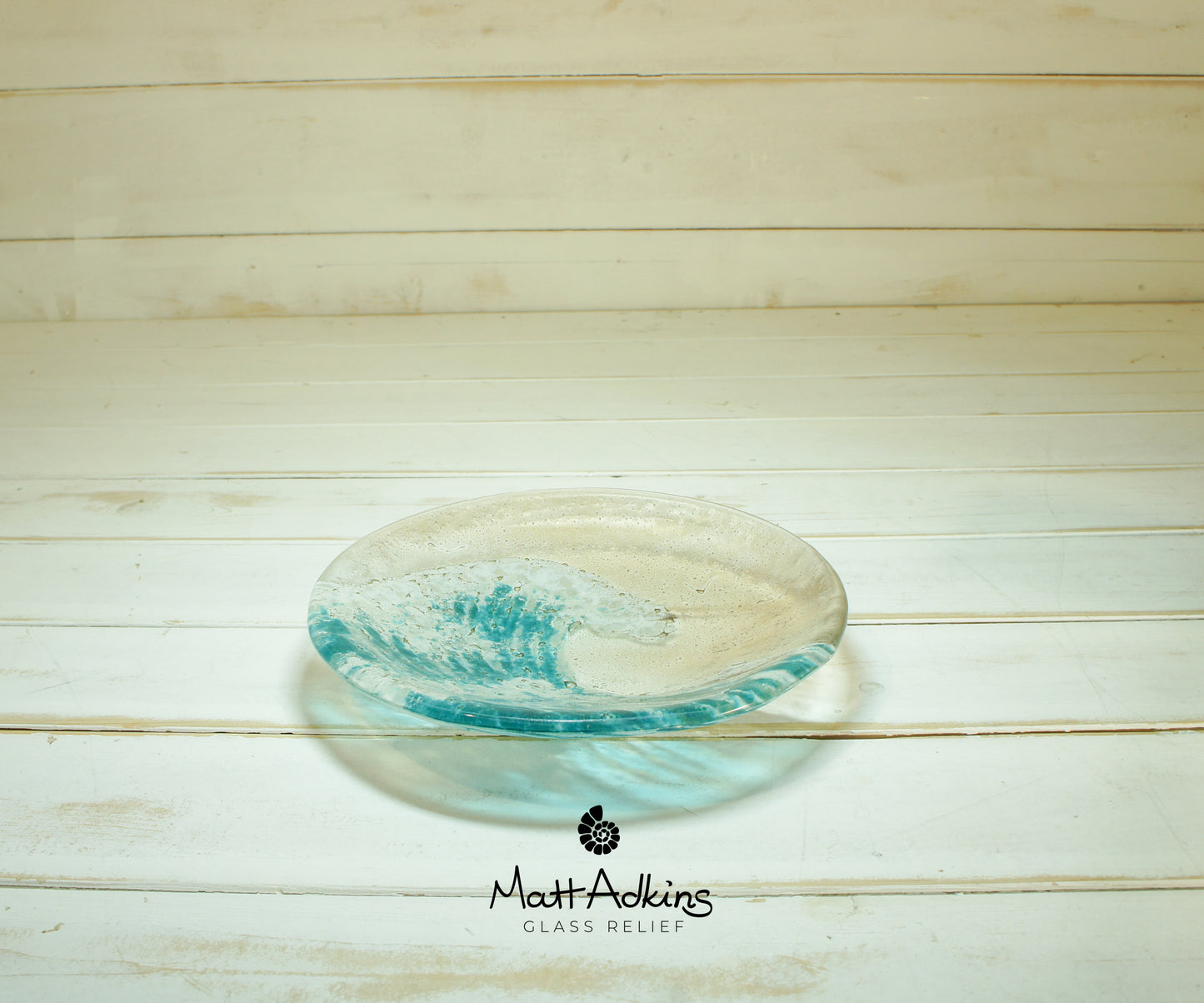 Small Wave Turquoise Bowl - 20cm(8")