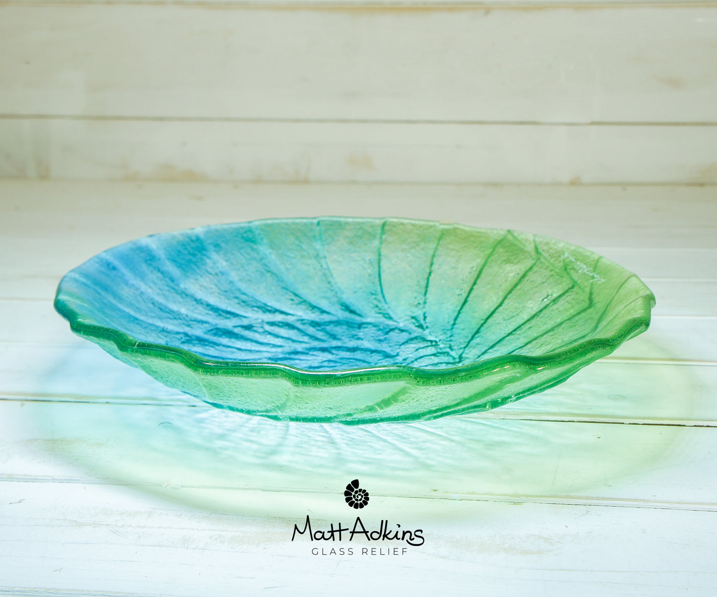 turquoise glass fruit bowl nautilus