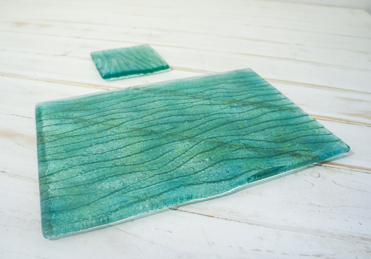 turquoise beach house placemat