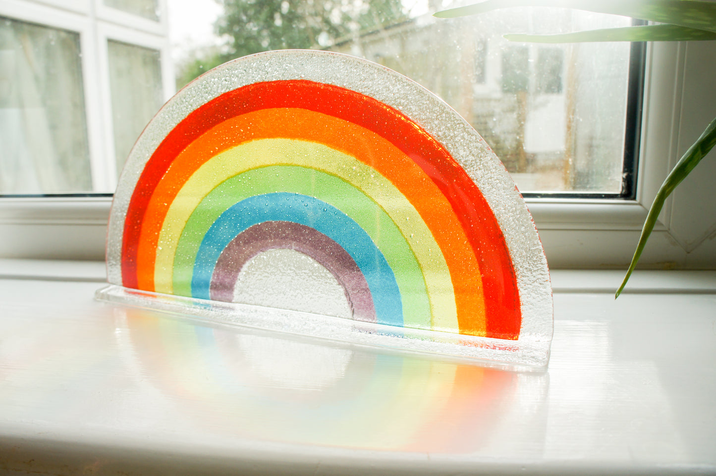 1 Large Rainbow Suncatcher - Freestanding - 29x15cm (11 1/2x6")