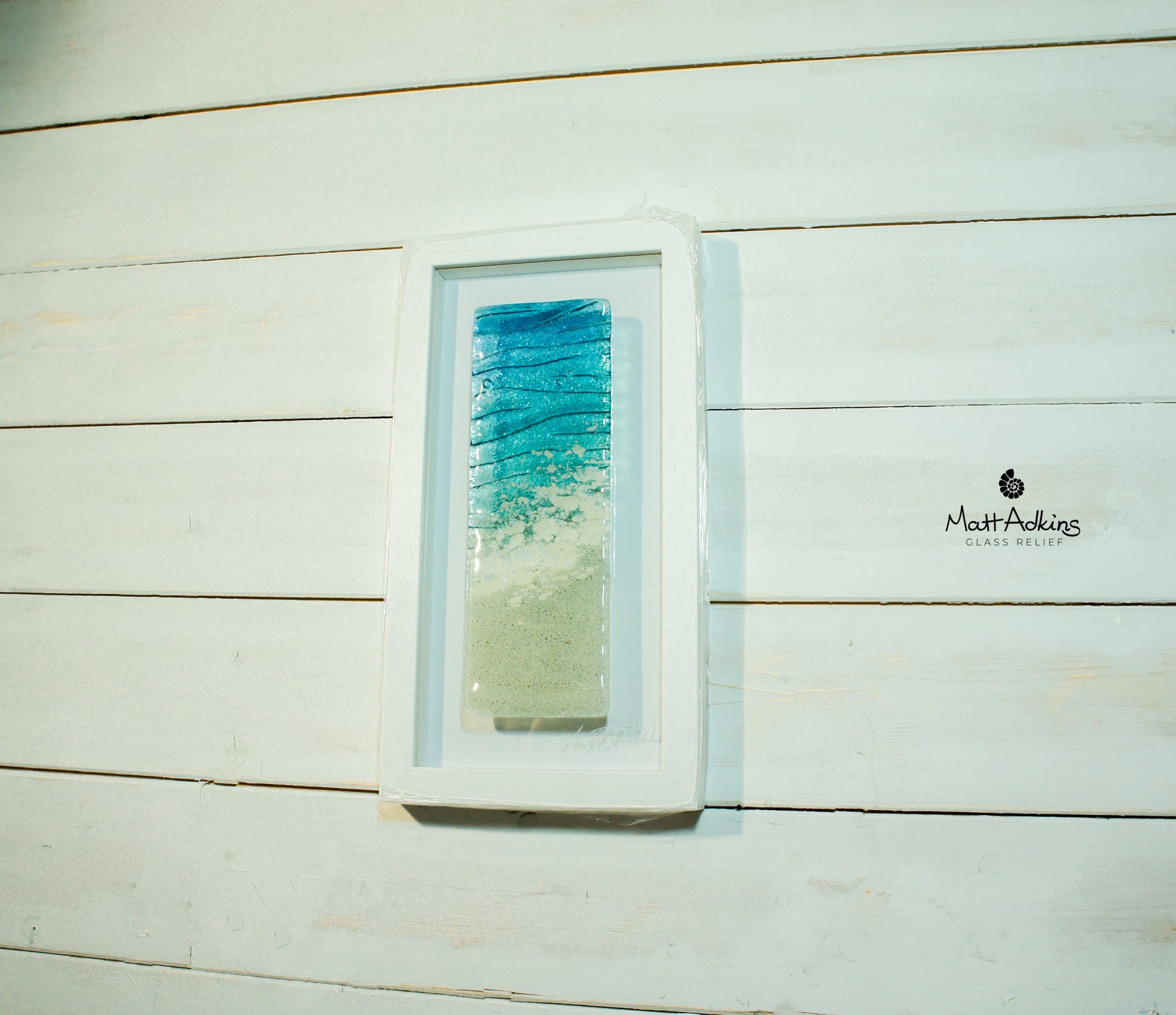 beach wall art frame portrait fused glass matt adkins
