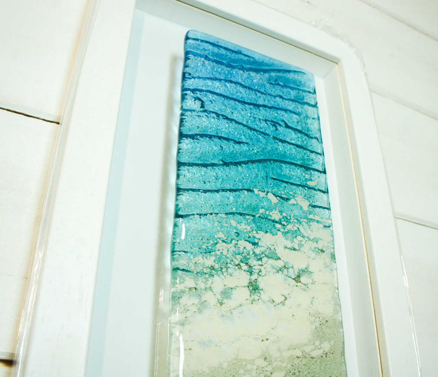 Paradise Frame Portrait Small Fused Glass - 18x34 (7x13")