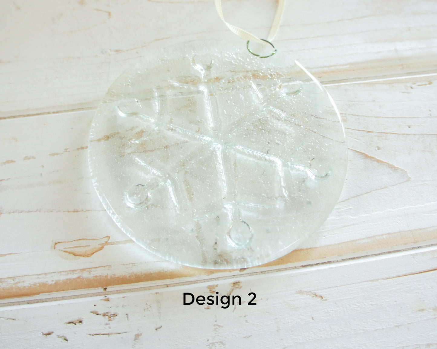 Snowflake Suncatcher Clear Design 2 - 12cm(5")