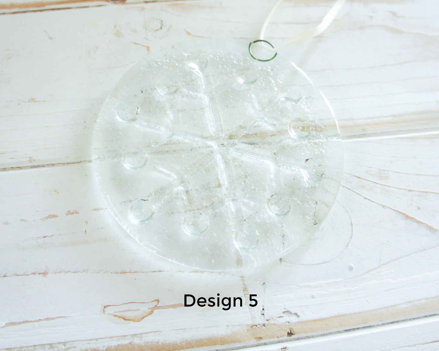 Snowflake Suncatcher Clear Design 5 - 12cm(5")