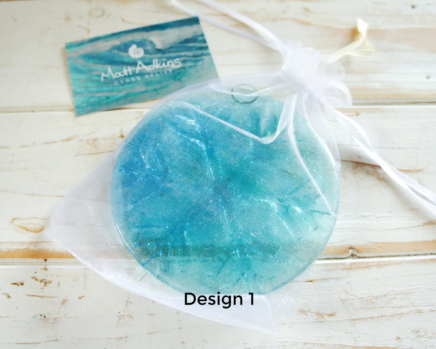 Snowflake Suncatcher Turquoise Design 1 - 12cm(5")