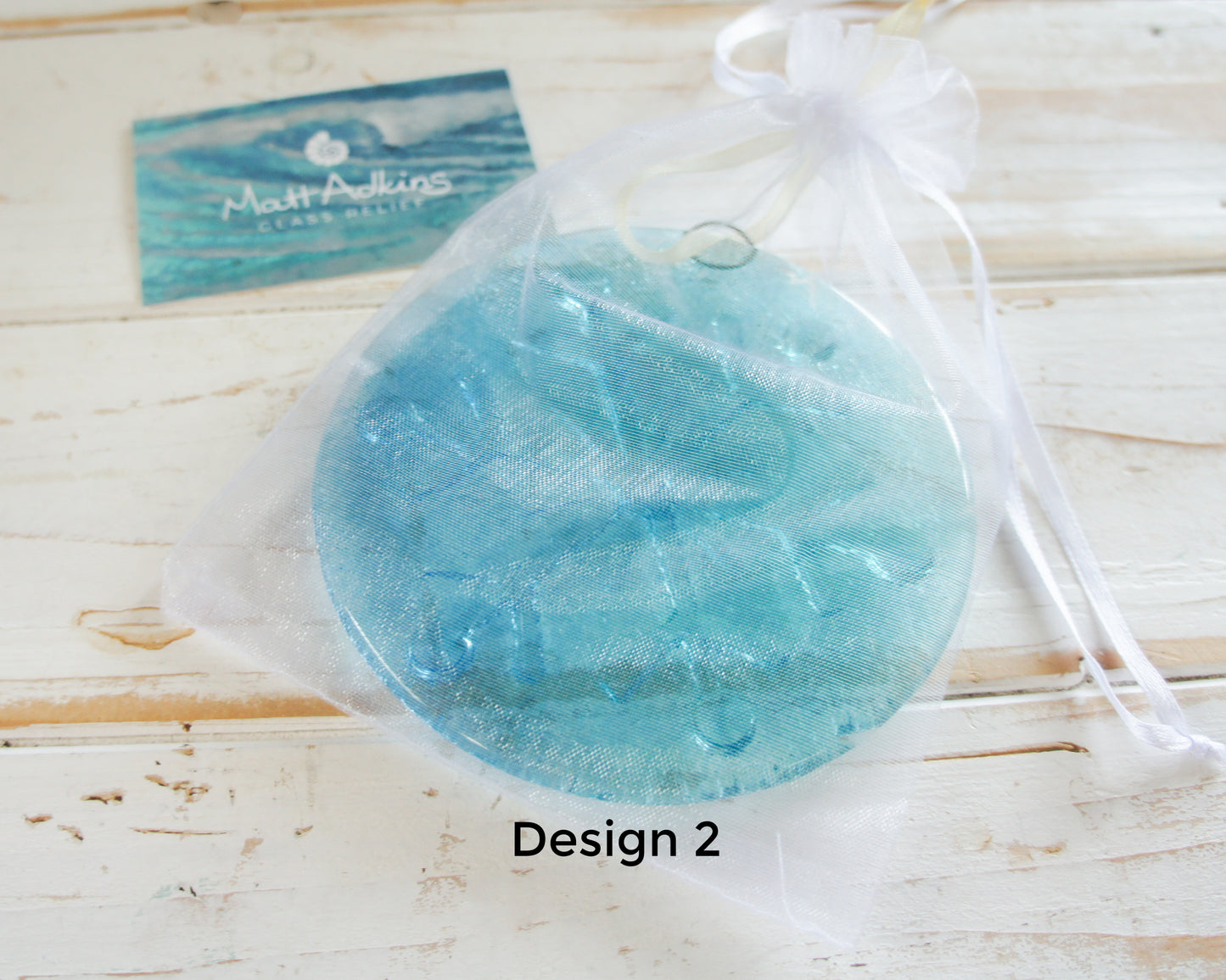 Snowflake Suncatcher Turquoise Design 2 - 12cm(5")