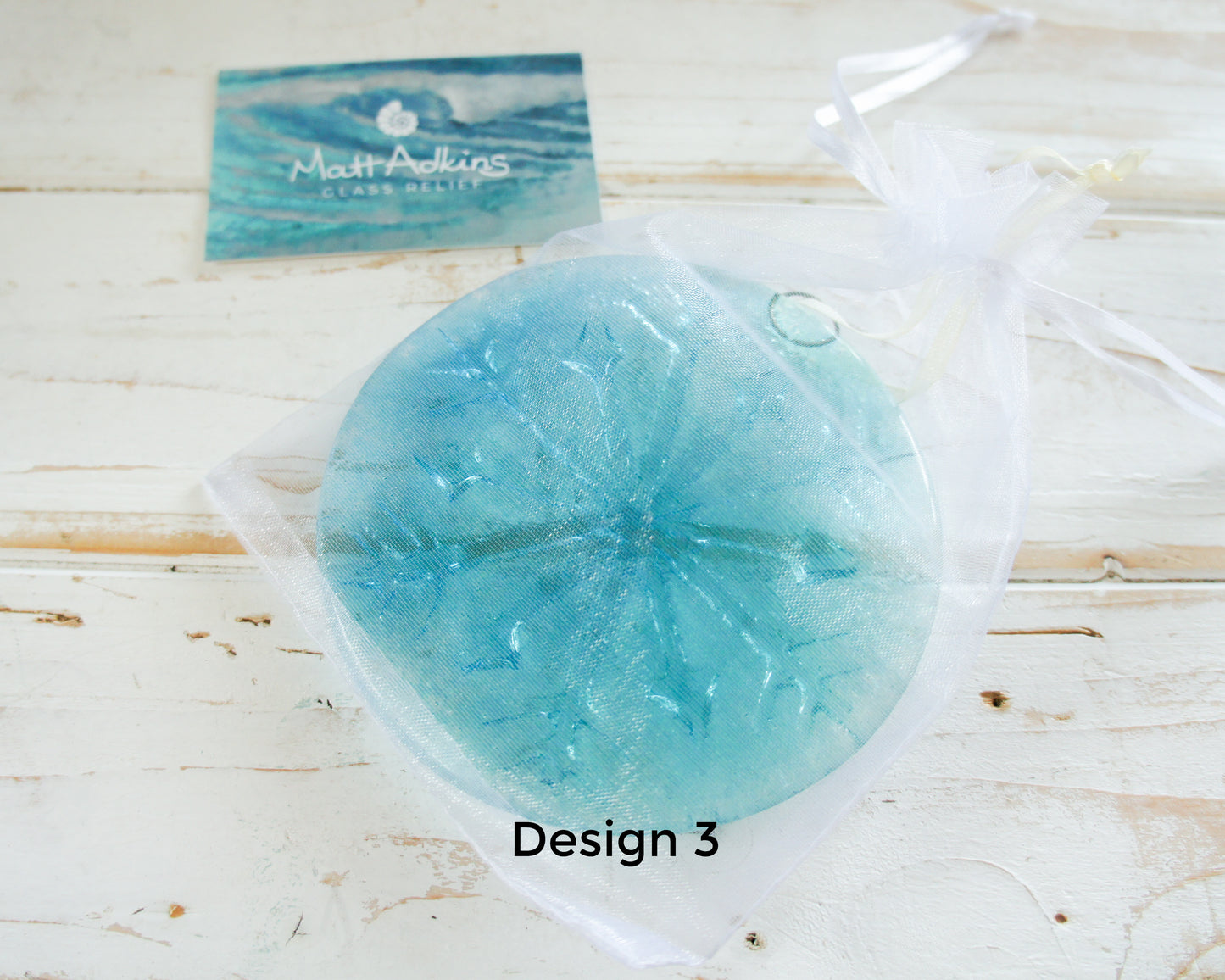 Snowflake Suncatcher Turquoise Design 3 - 12cm(5")