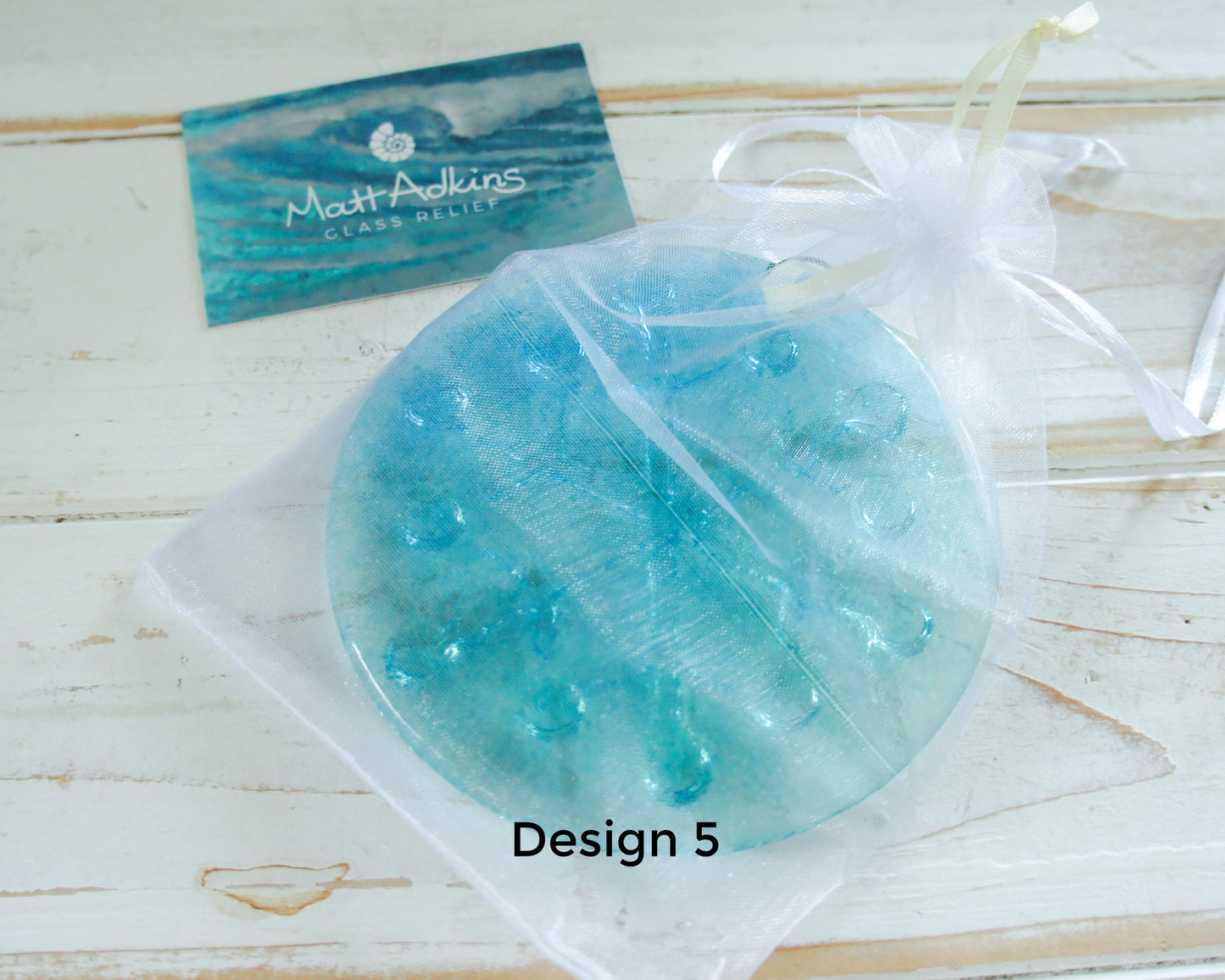 Snowflake Suncatcher Turquoise Design 5 - 12cm(5")