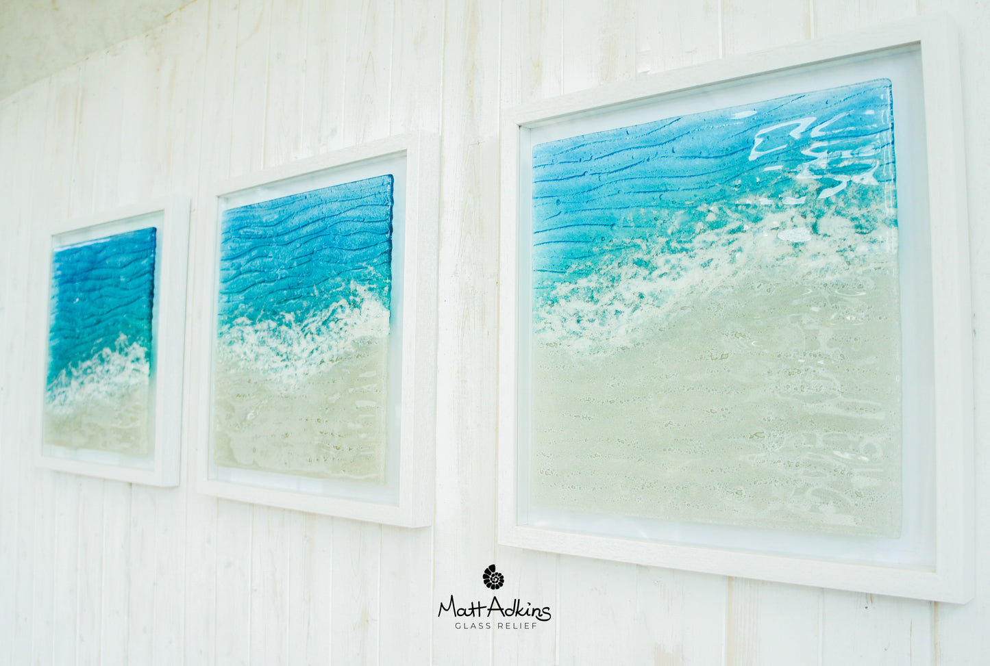 Triptych of Paradise Large Square Frames - 3 Frames at 45x45cm each (17x17")