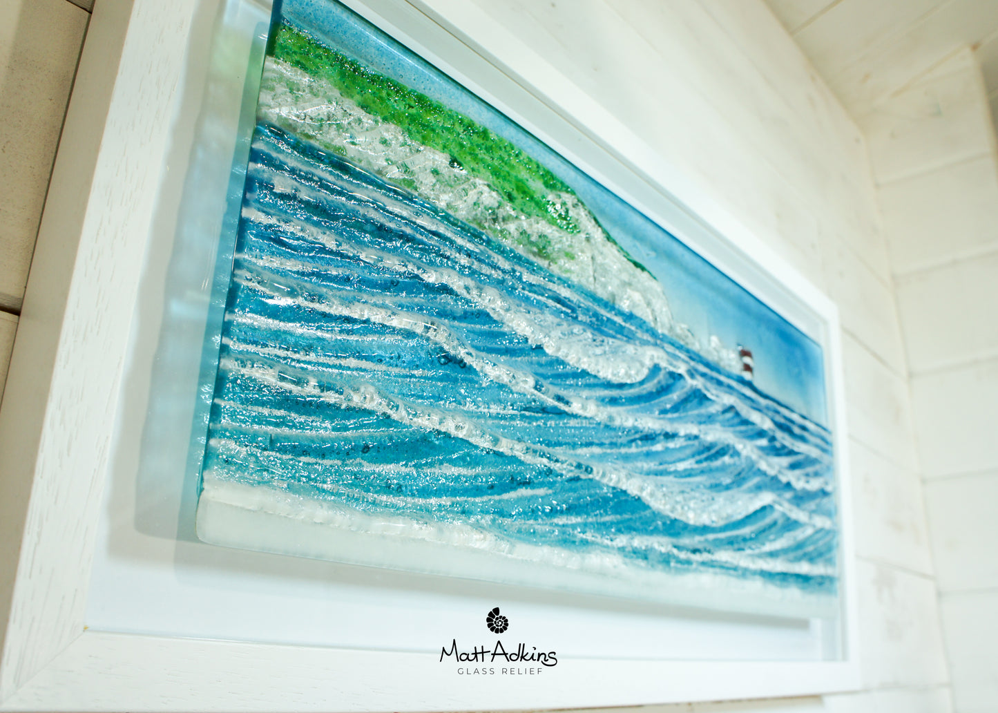 The Lighthouse - Large Panoramic Wave Frame - 60x30cm(12x23 1/2")