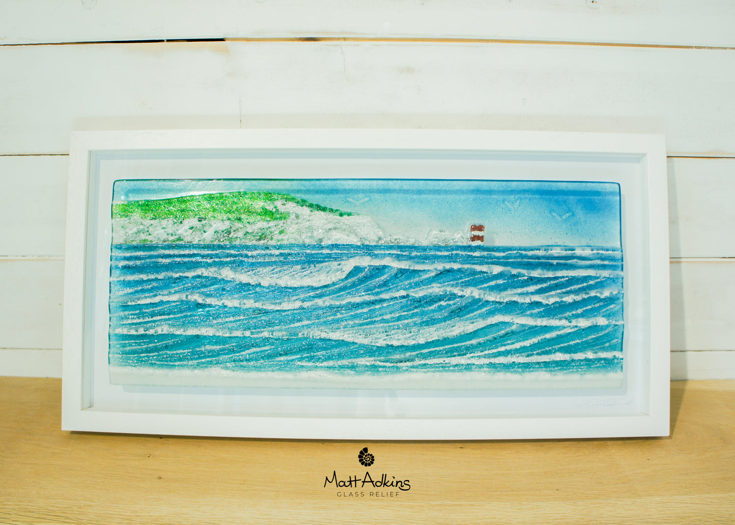 The Lighthouse - Large Panoramic Wave Frame - 60x30cm(12x23 1/2")