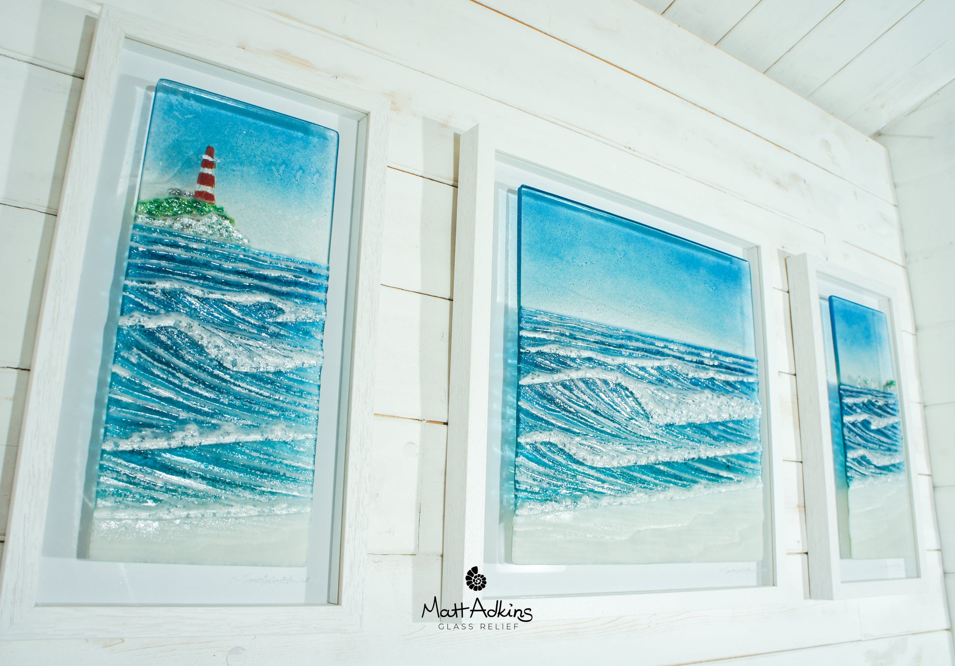 Poole Bay wall art glass