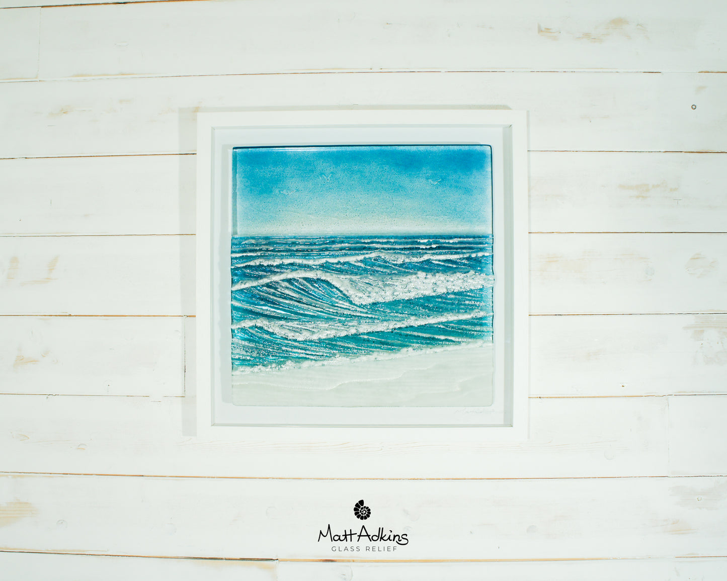 wave wall art square