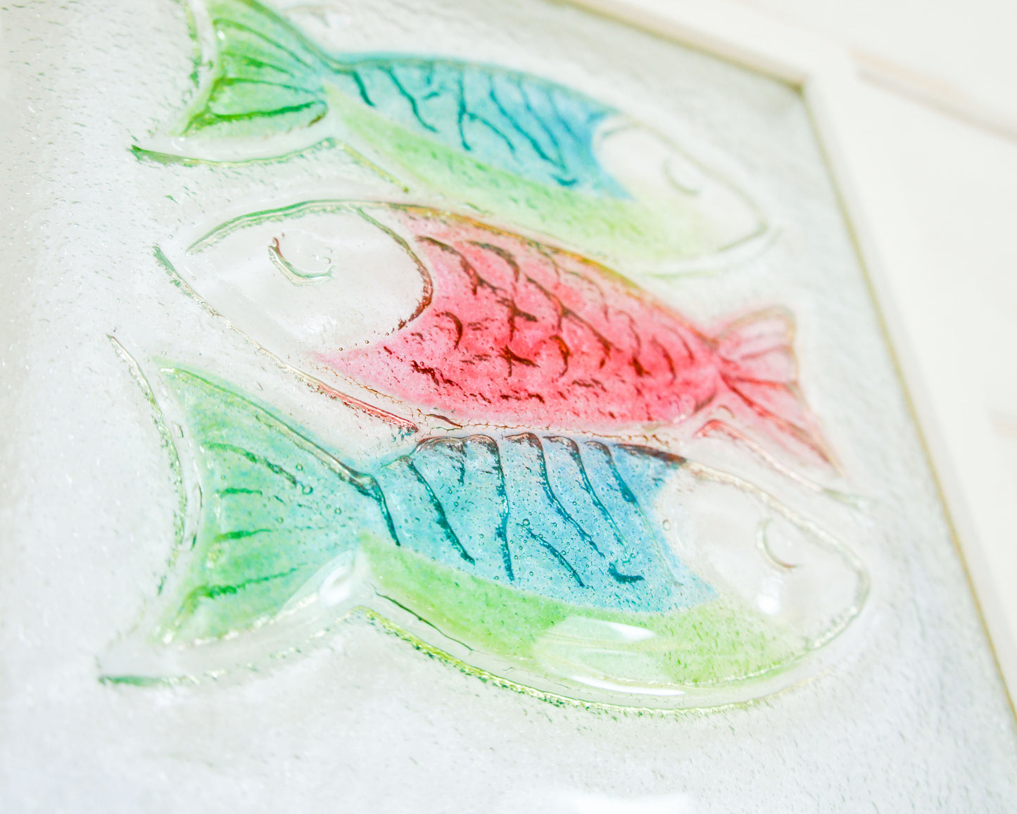 fish fused glass art