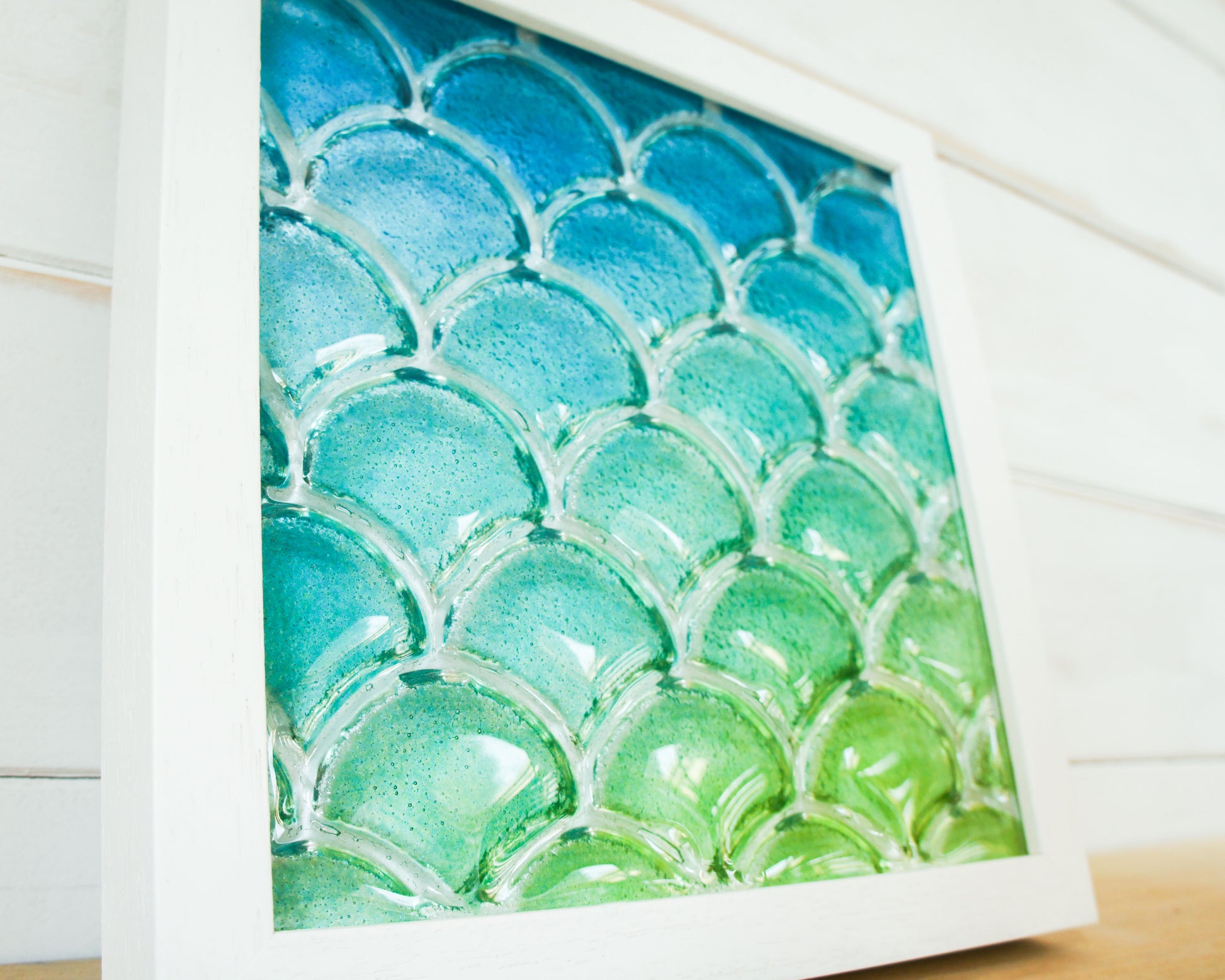 fish scale glass art