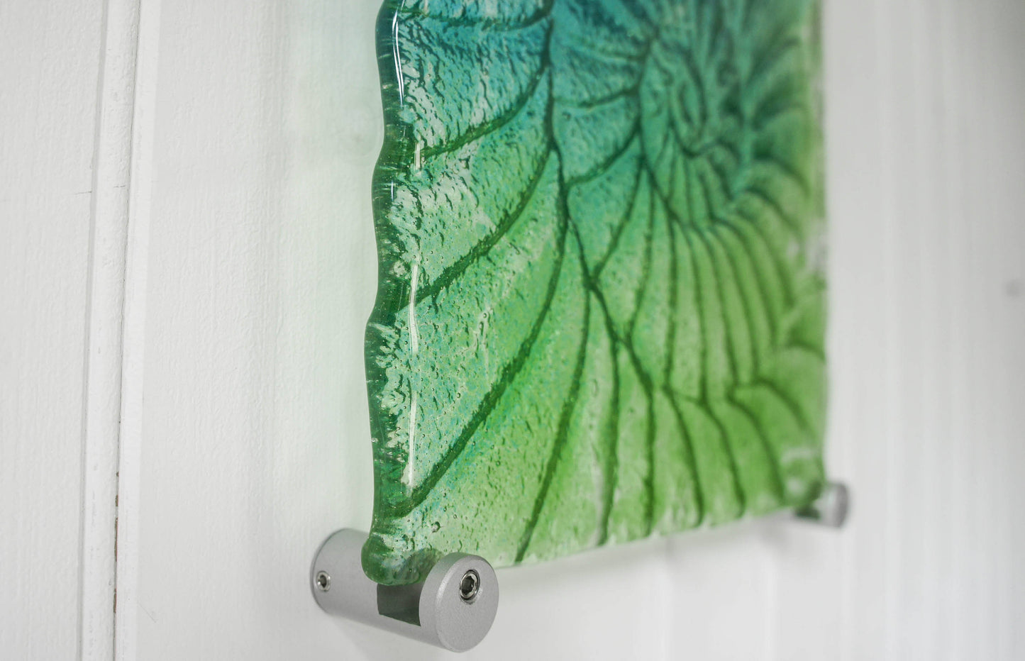Ammonite Wall Panel - Small Square - Turquoise Blue Green - 22cm(9") with fixings