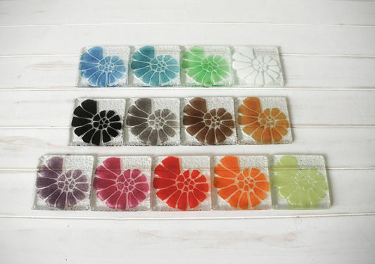 2 Ammonite Coasters - Choose you colours