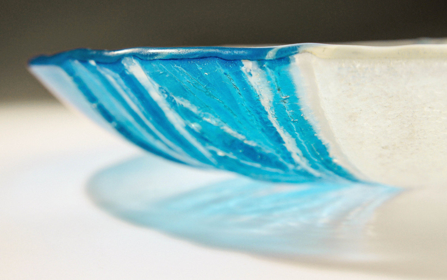 blue beach glass bowl