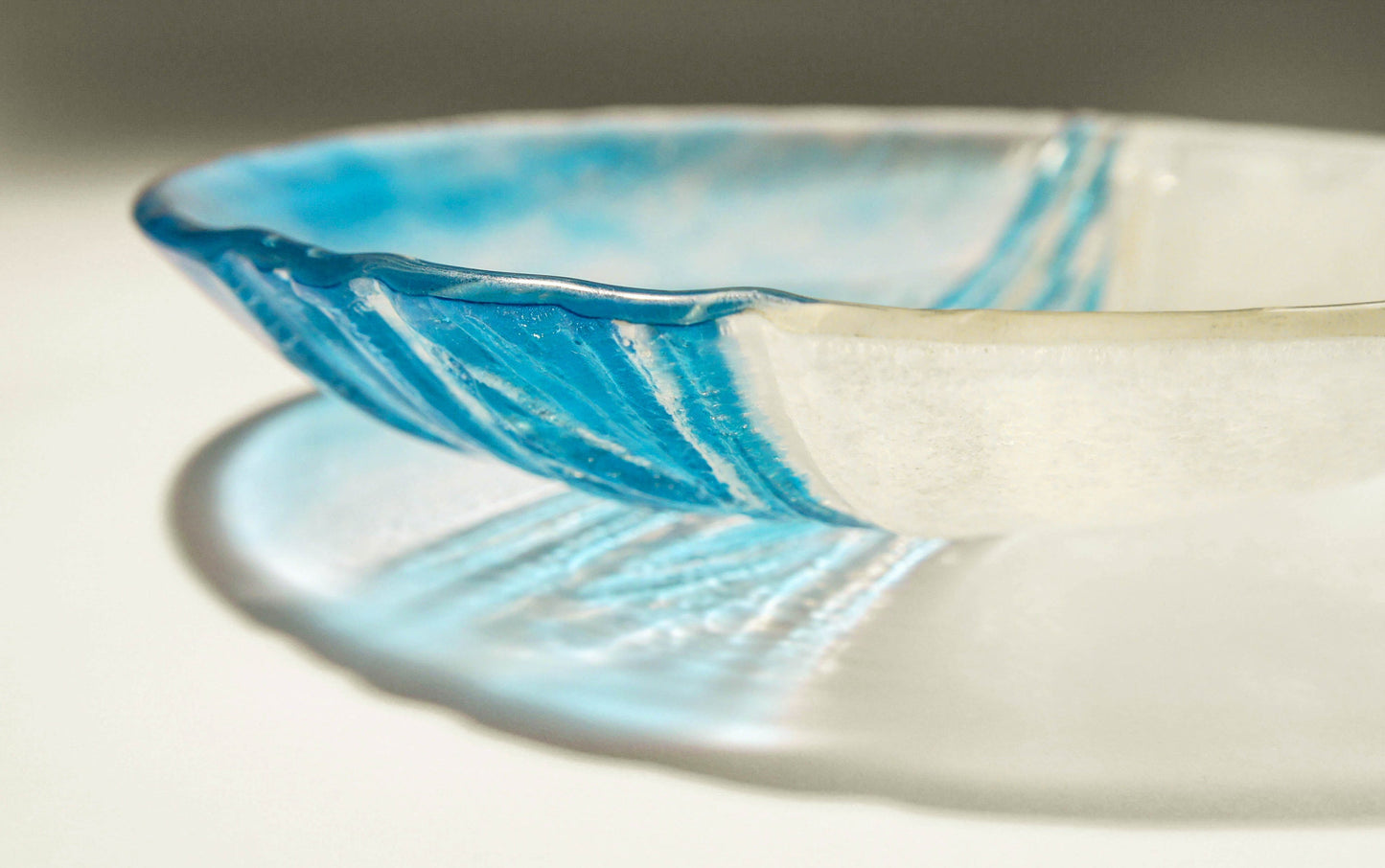 blue beach glass bowl