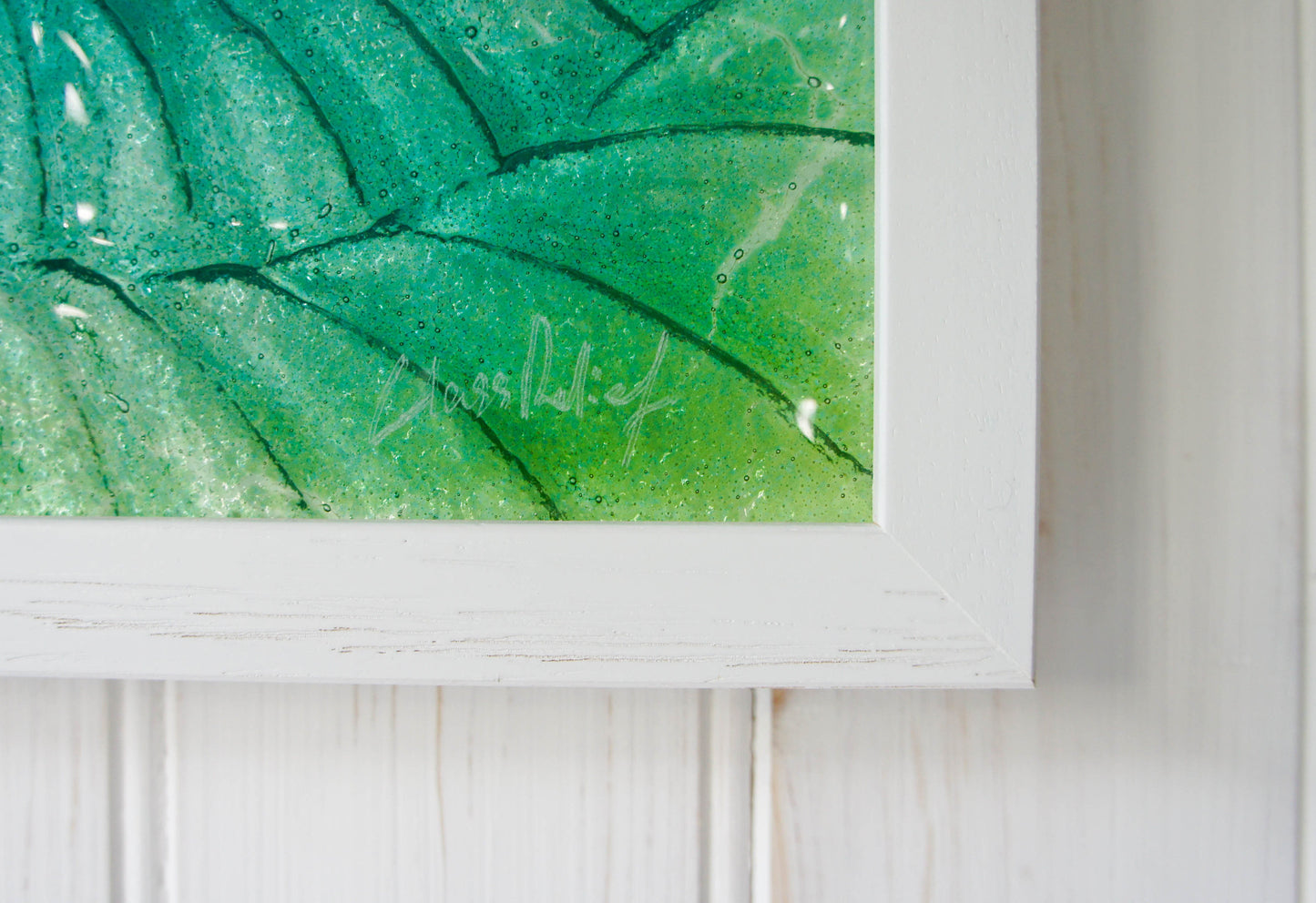 Ammonite Frame - Small Square - Turquoise Blue Green - 25x25cm (10")