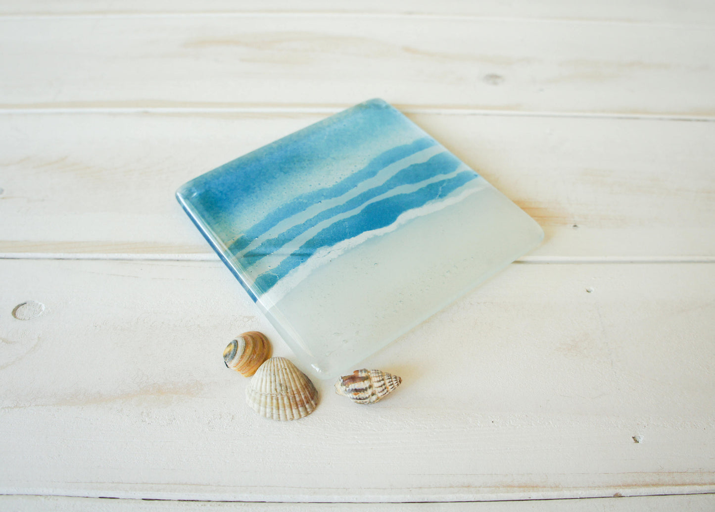 4 Blue or Turquoise Beach Coasters