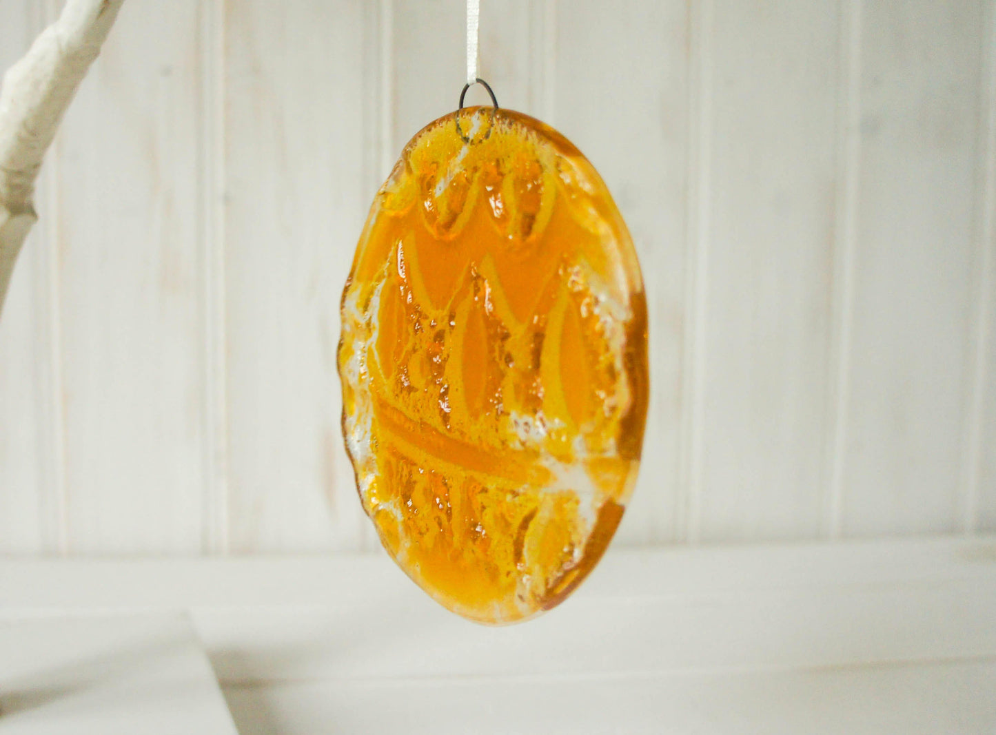 3 Norwegian Glass Bauble - Hanging - 12cm(5")