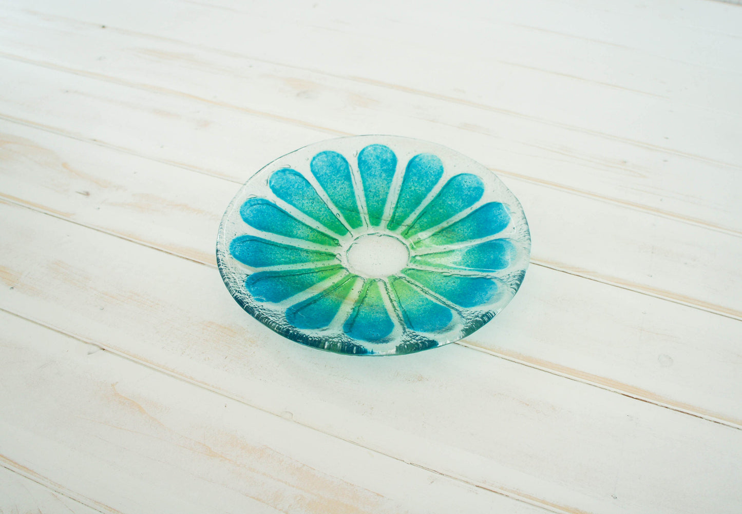 Small Daisy Blue/Green  Bowl - 20cm(8")
