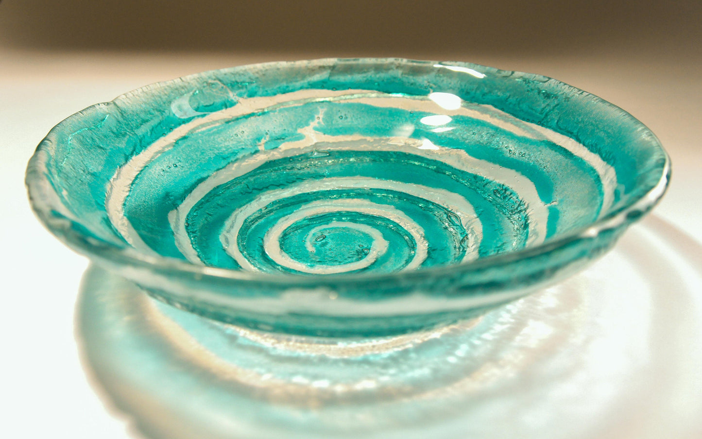 Turquoise Swirl Bowl - 29cm(12")