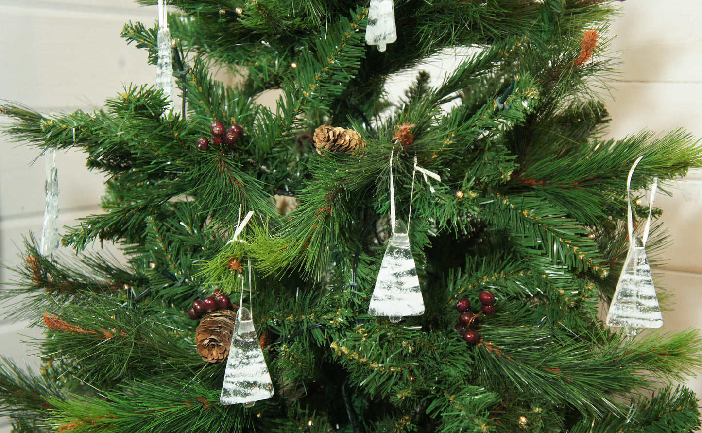 4 Mini Glass Tree - Hanging - Choose your colours - 8cm(3")