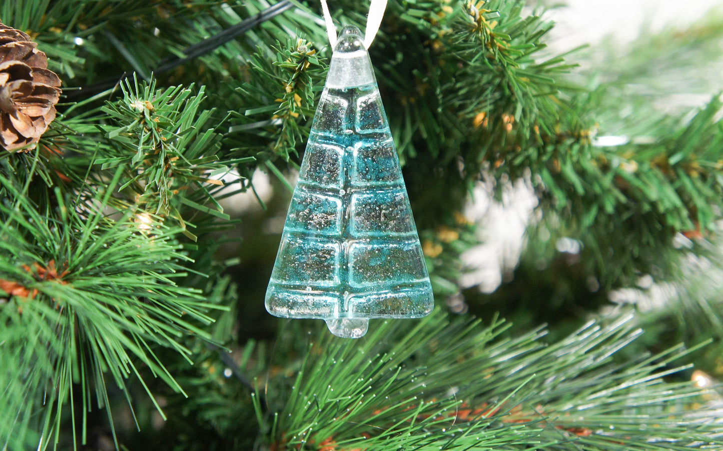 5 Mini Glass Tree - Hanging - Choose your colours - 8cm(3")