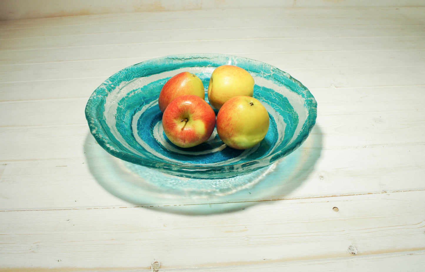 Turquoise Blue Swirl Bowl - 29cm(11 1/2")