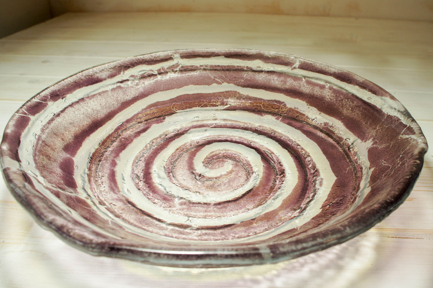 Purple Swirl Bowl - 29cm(11 1/2")