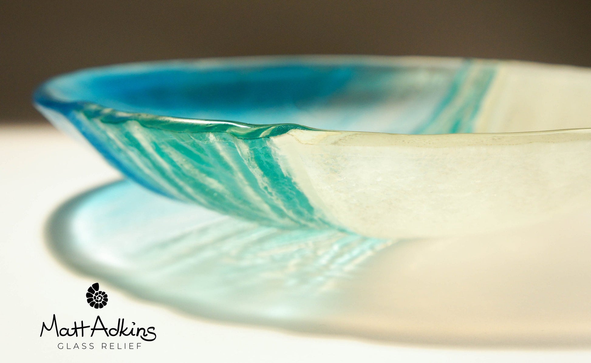 beach glass fruit bowl