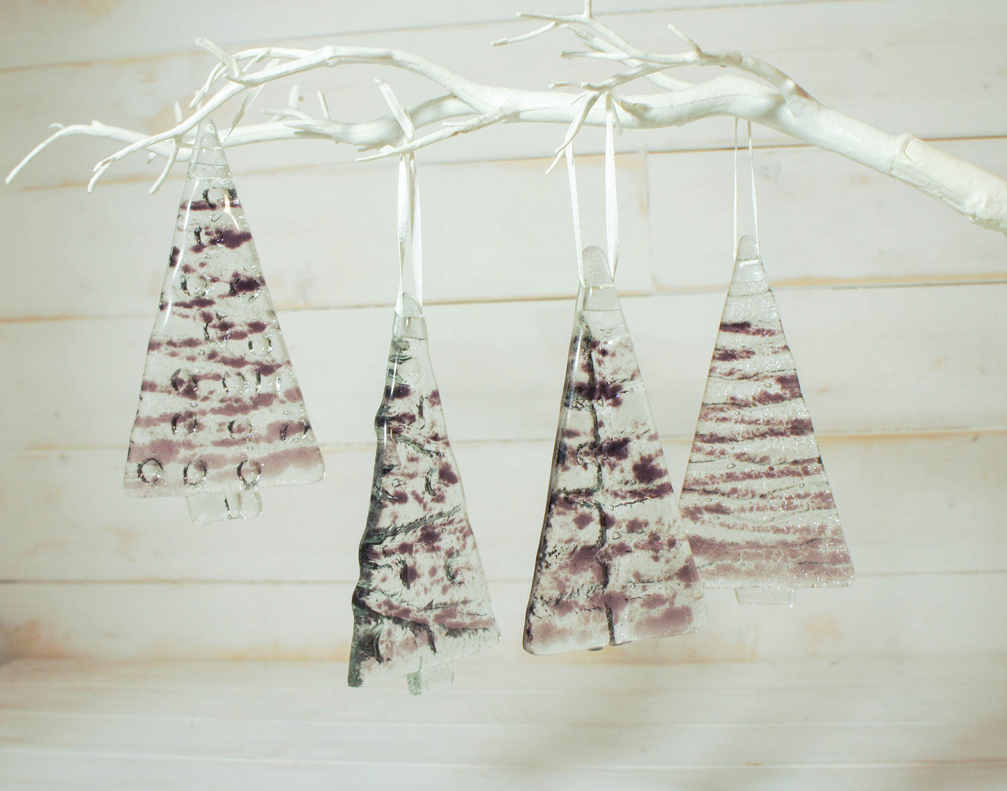 1 to 6 Medium Glass Trees - Hanging - 12cm/3 3/4"