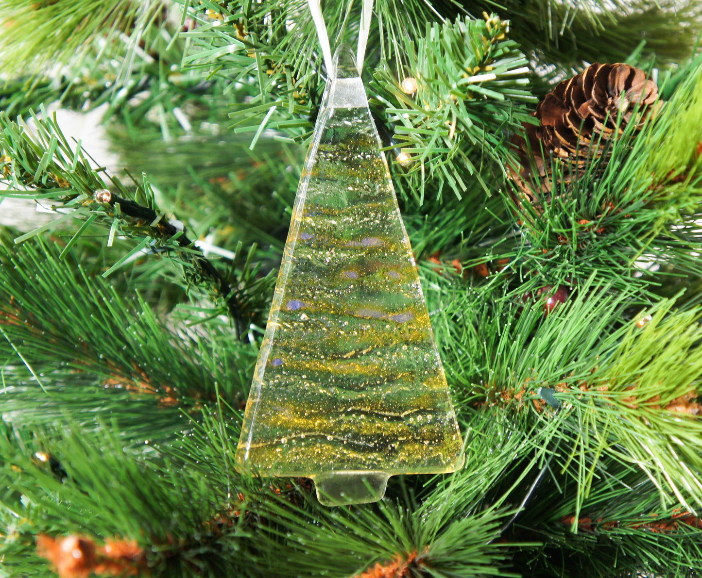 1 to 6 Medium Amber Trees - Hanging - 12cm/3 3/4"