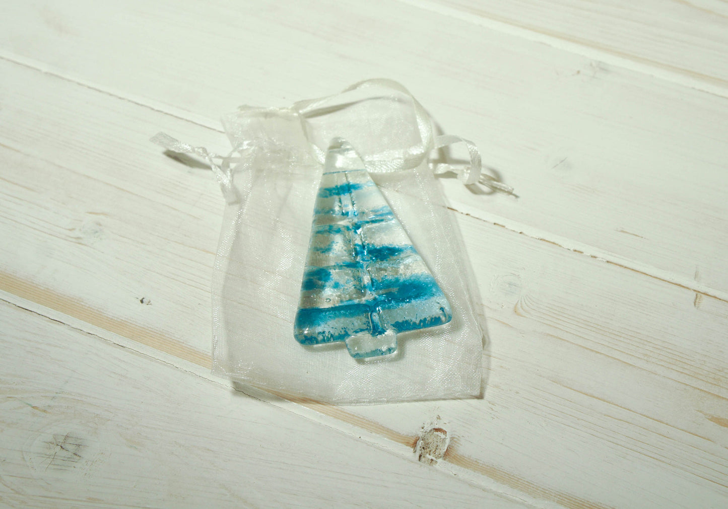 4 Mini Glass Tree - Hanging - Choose your colours - 8cm(3")
