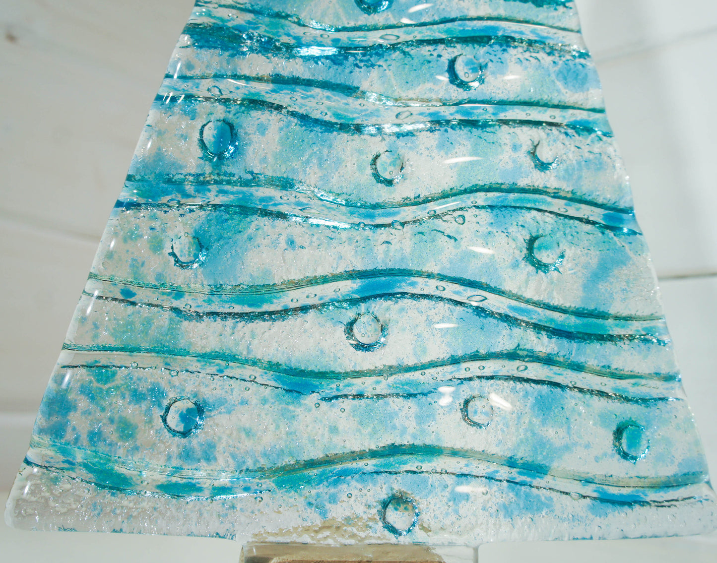 blue christmas glass tree decoration