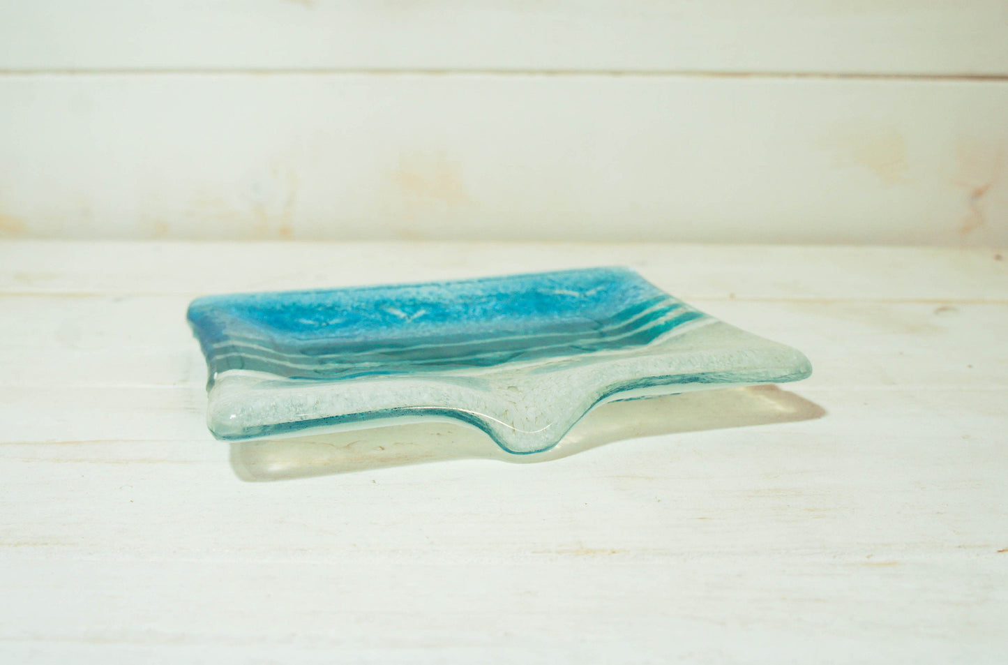 beach glass soap dish