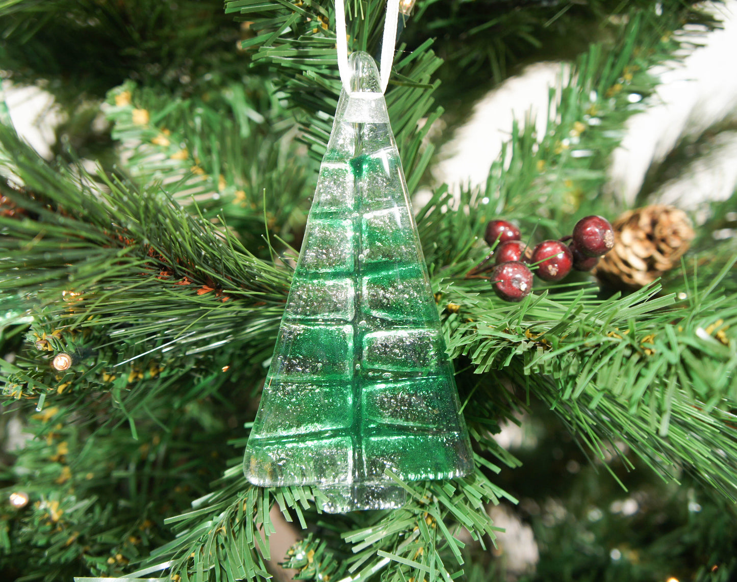 Medium Glass Tree - Hanging - Choose colour - 12cm/3 3/4" high