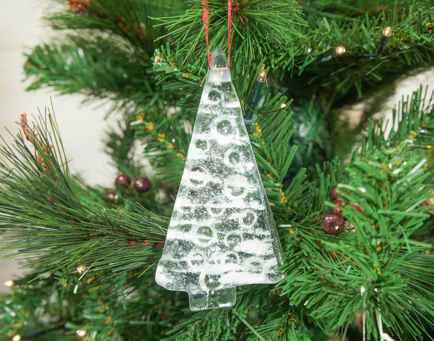 1 to 6 Medium Glass Trees - Hanging - 12cm/3 3/4"