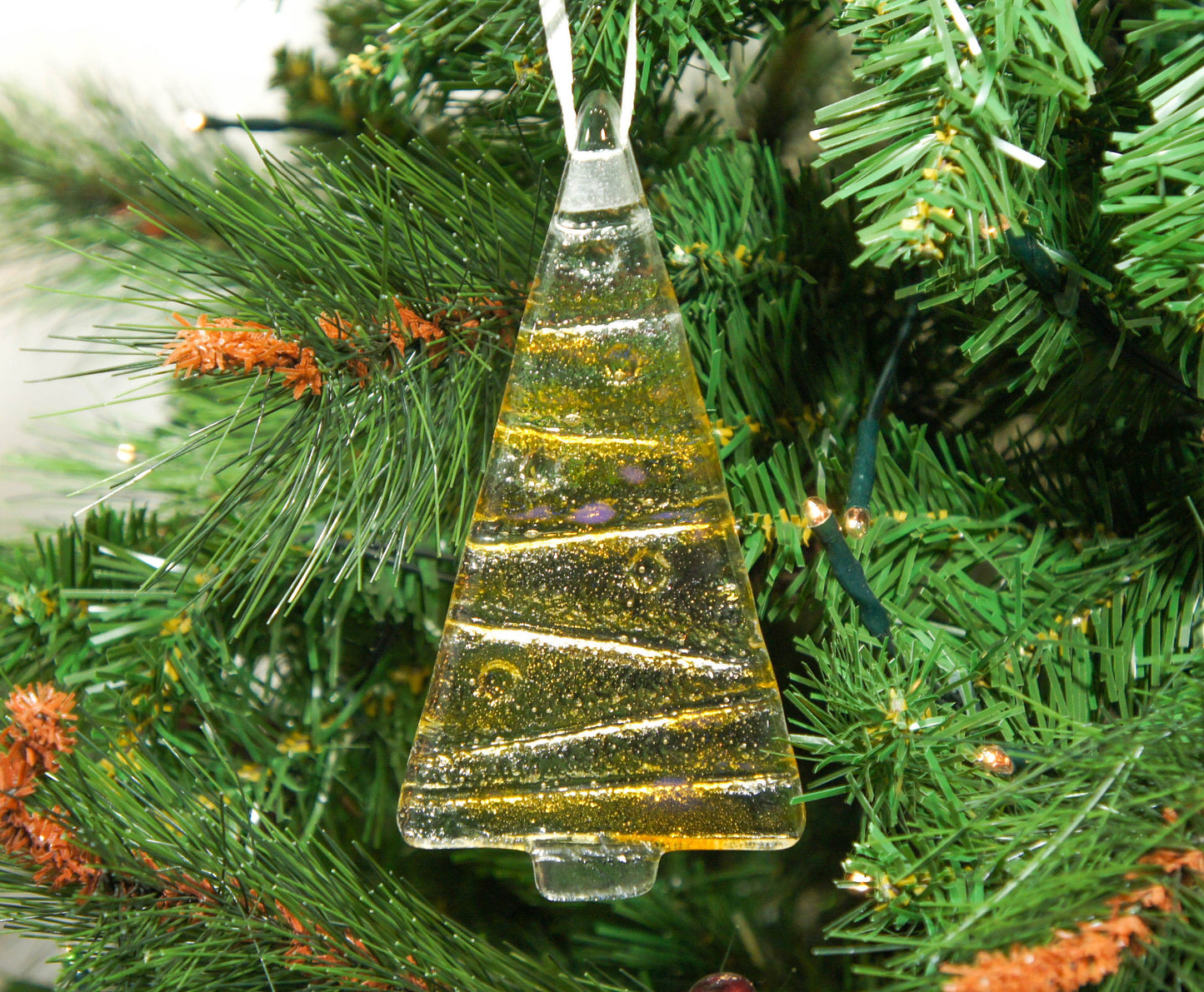 1 to 6 Medium Amber Trees - Hanging - 12cm/3 3/4"
