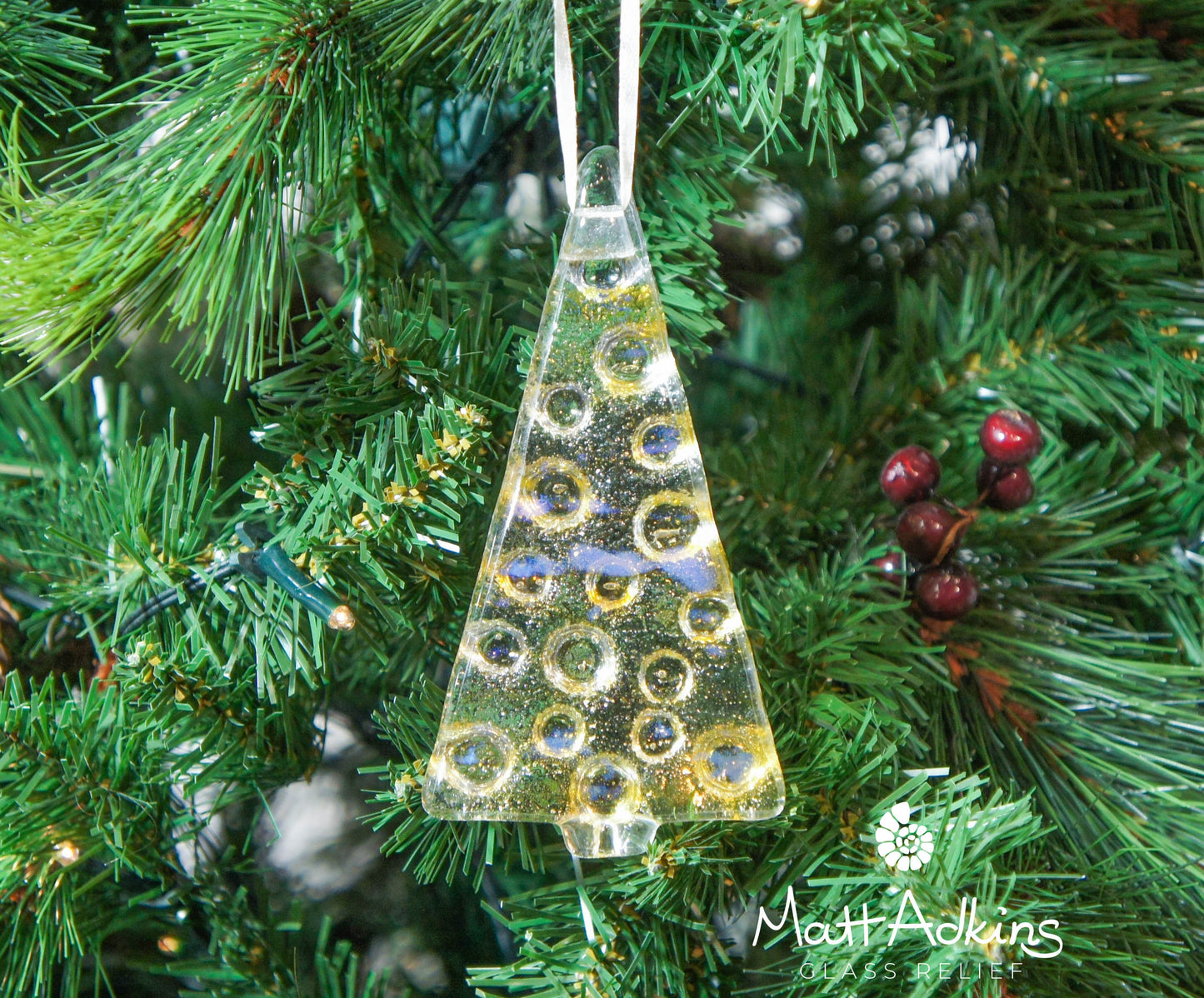 1 to 6 Medium Amber Trees - Hanging - 12cm/3 3/4"