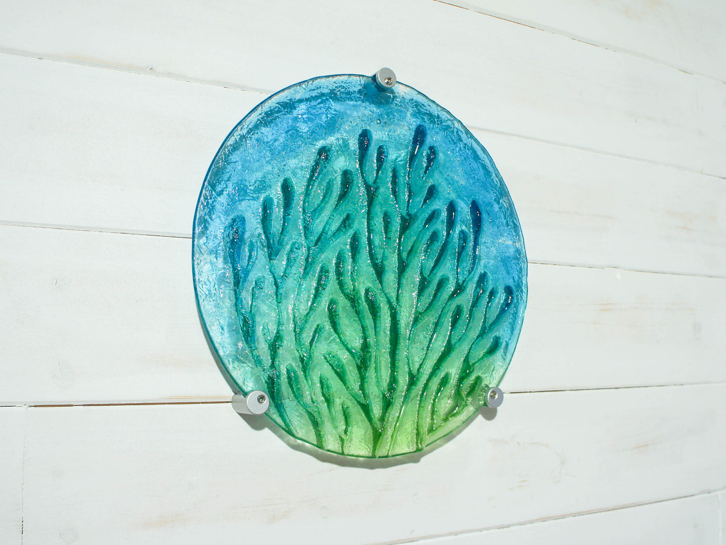 Coral Wall Panel - Turquoise Blue Green - 29cm(10 1/2") with fixings
