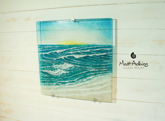 Coastal Wave Panel Sun - Large - 40x40cm (16"x16") with fixings