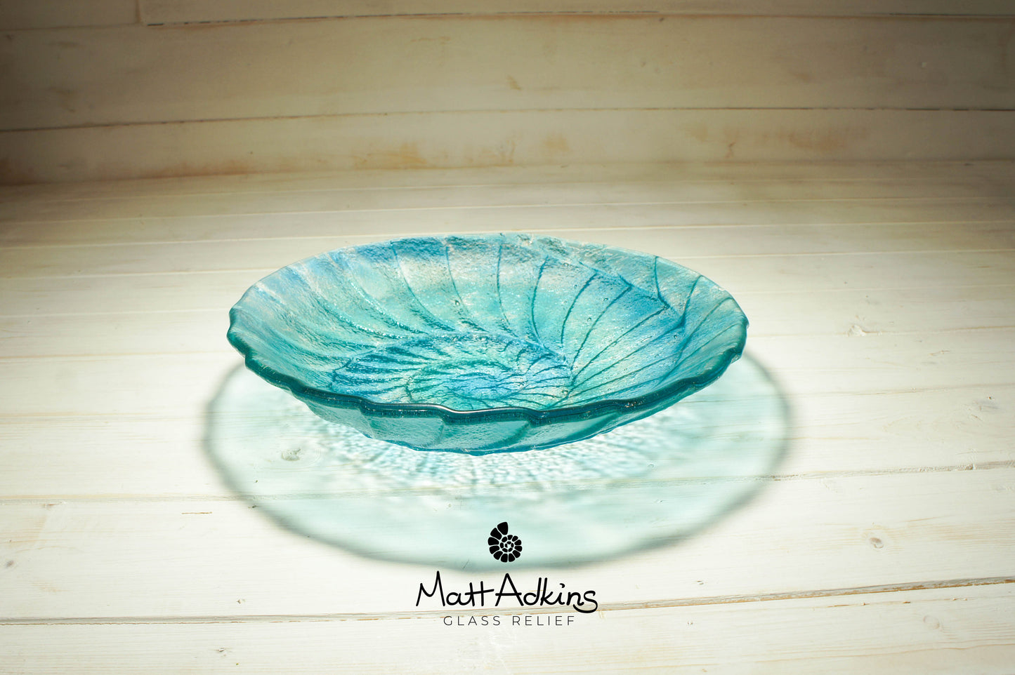 Ammonite Bowl - Blue Turquoise - 29cm(12")