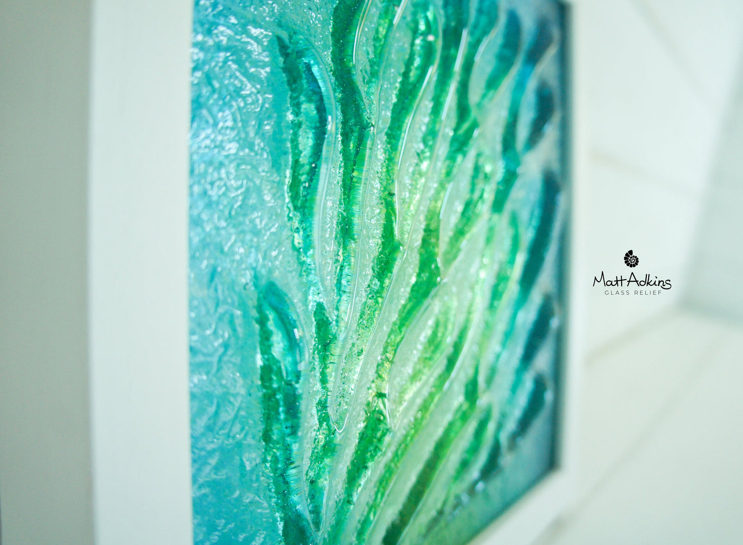 Coral Frame - Small - Green Turquoise Blue - 25x25cm(10")