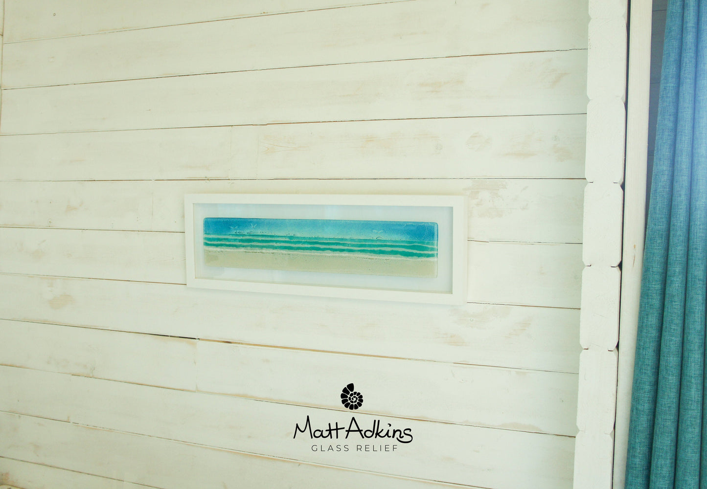 Beach Frame - Panoramic - Turquoise - 60x20cm(23 1/2x8")