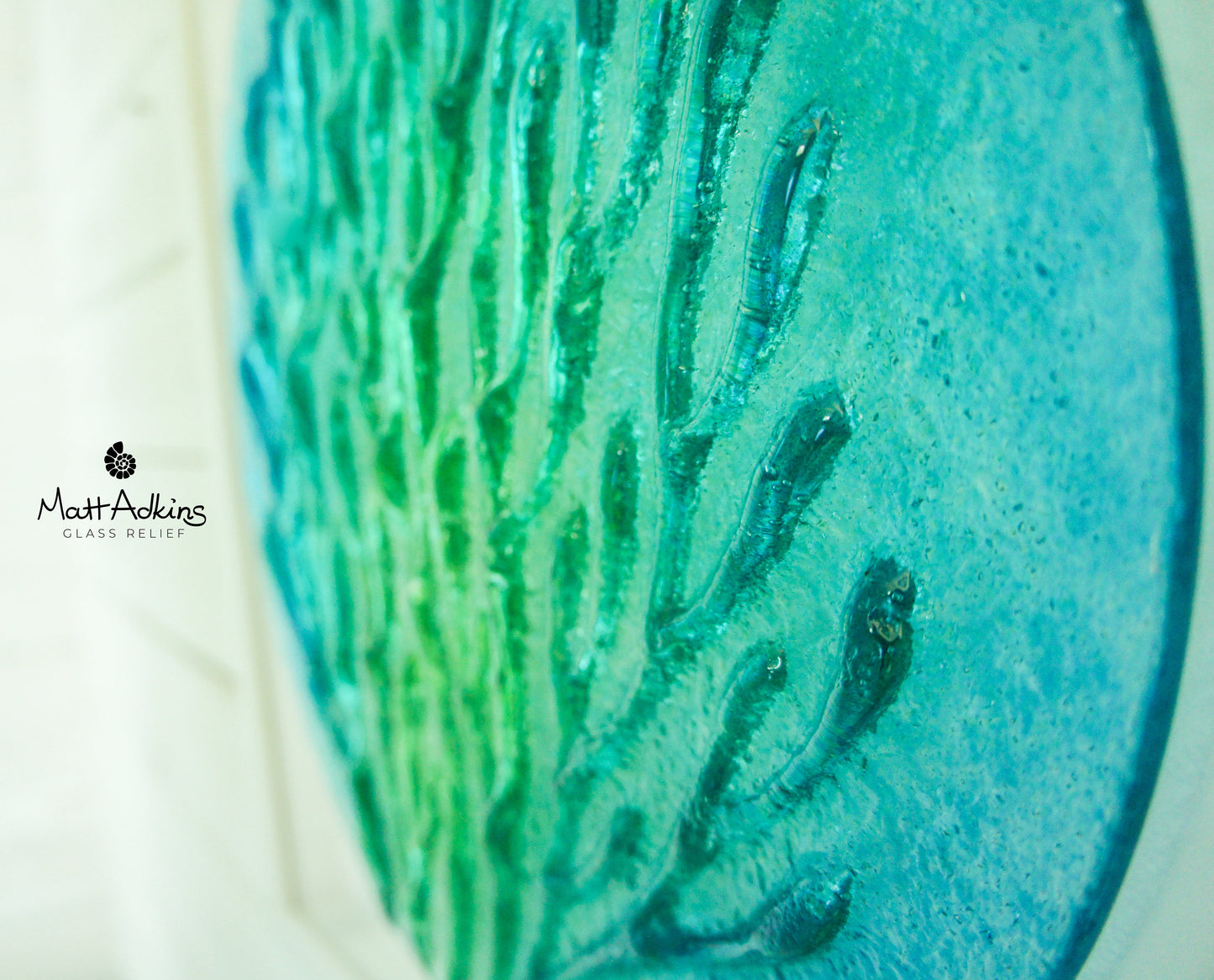 Coral Frame - Large Square -Blue Turquoise Green - 44x44cm(17 1/2")