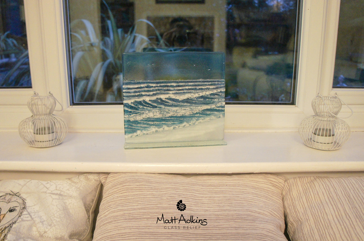 Wave Panel - Model 3 - 22x20cm(8 1/2x7 3/4") on a foot