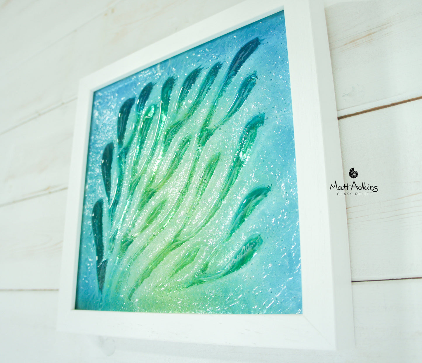 Coral Frame - Small - Green Turquoise Blue - 25x25cm(10")